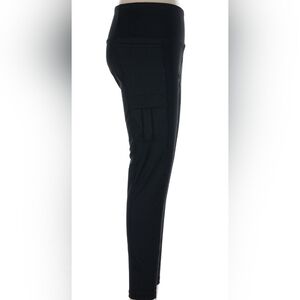 LEG3ND Black/Gray Cargo Pocket Athletic Leggings Activewear Size Small